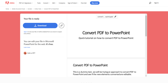 change pdf to powerpoint presentation