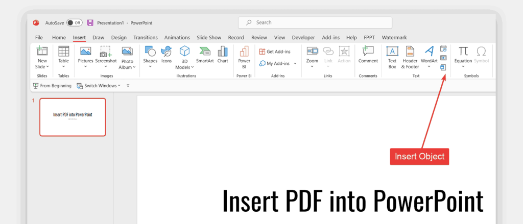 How to Insert PDF into PowerPoint