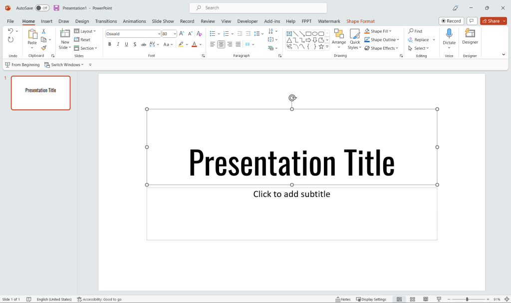 How to Make a PowerPoint presentation from scratch, without using a template