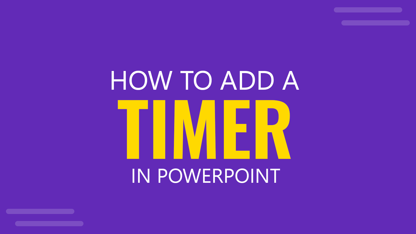 Add a Timer to PowerPoint Slides with PP Timer