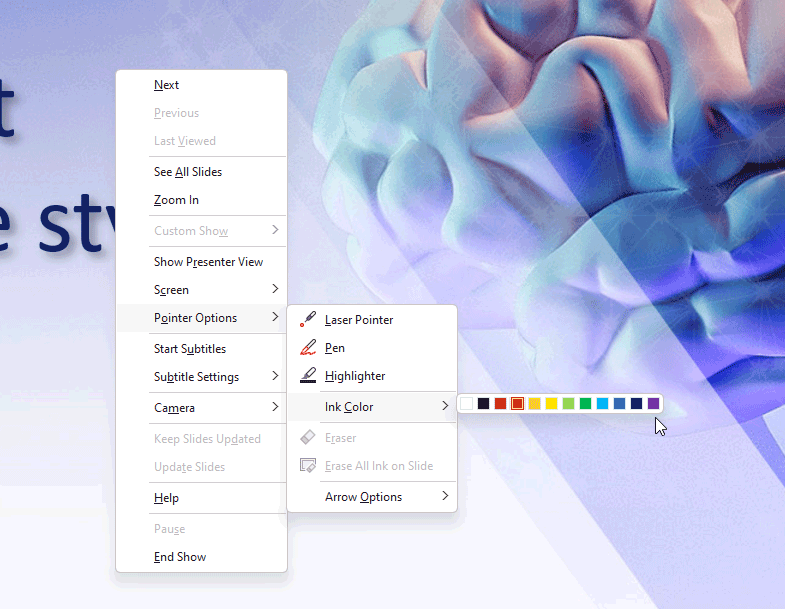 How to change the highlighter color in PowerPoint