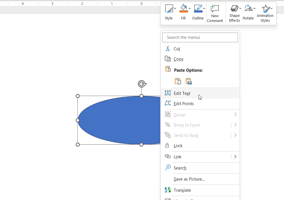 Edit the text in a Mind Map created in PowerPoint