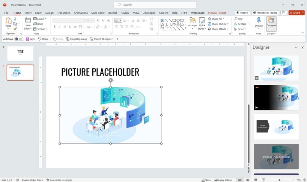 How to Insert a Picture Placeholder in PowerPoint