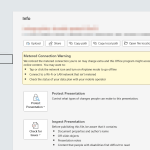 Metered connection warning in PowerPoint