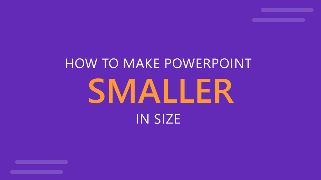 making a powerpoint presentation smaller to email