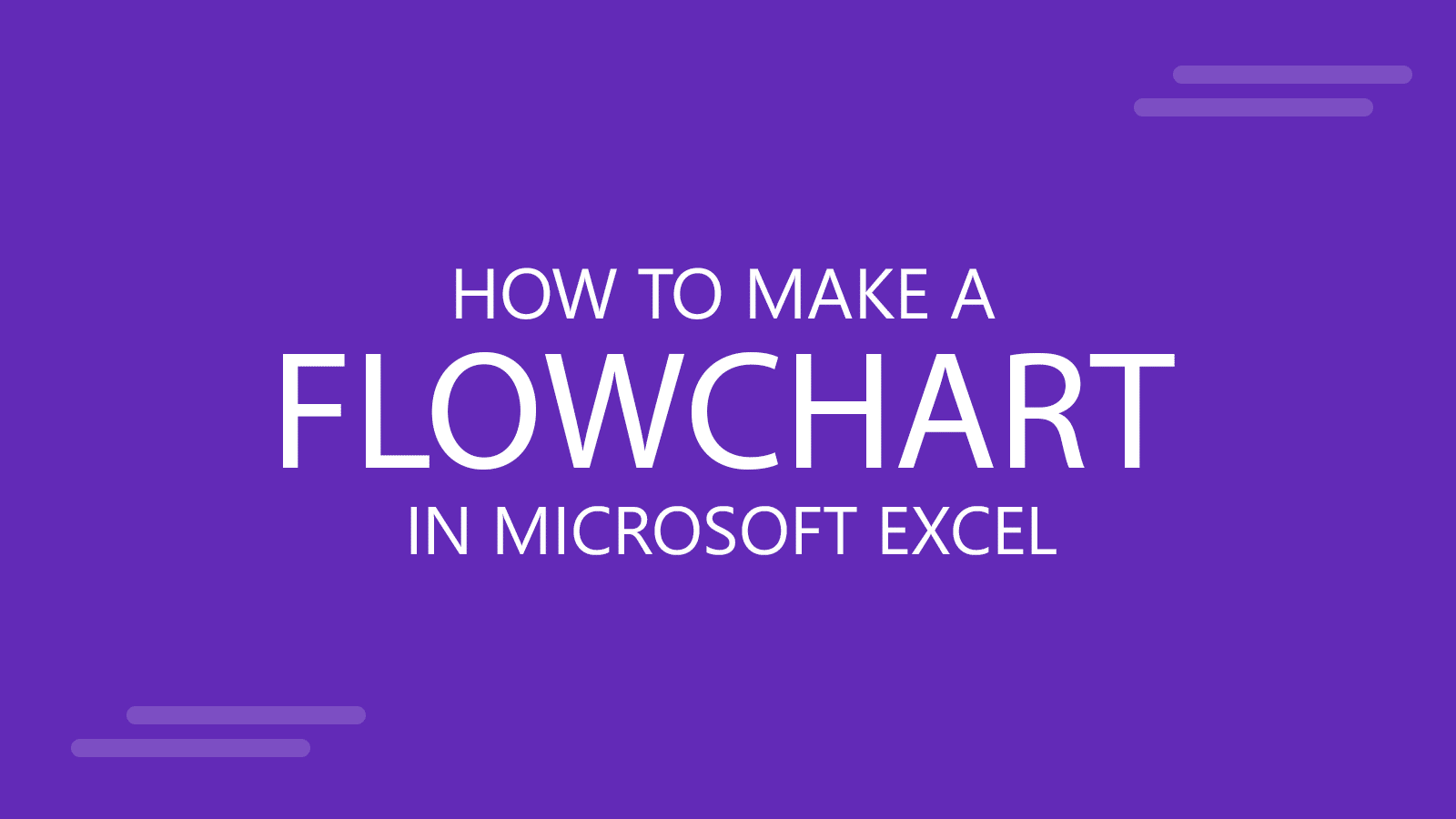 How To Make A Flowchart In Excel