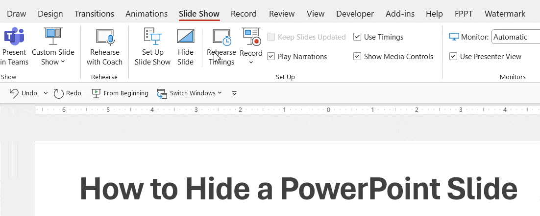 How to Hide a PowerPoint Slide