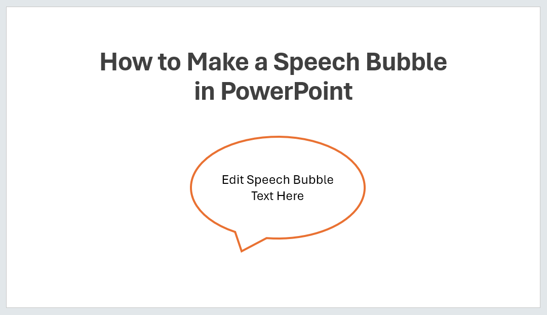 How to Make a Speech Bubble in PowerPoint