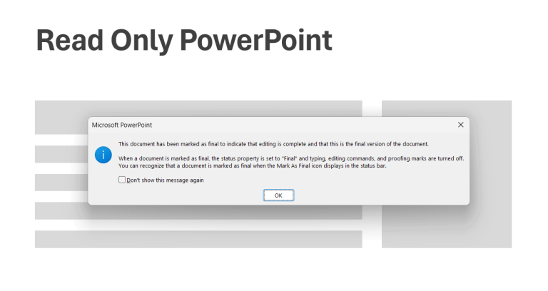 how to make a powerpoint presentation read only