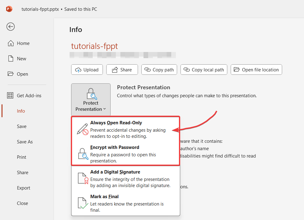 How to configure a PowerPoint Presentation as Read-only? (Step by Step Guide)