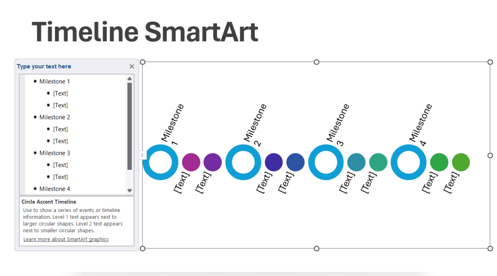 How to Make a Timeline in PowerPoint using SmartArt