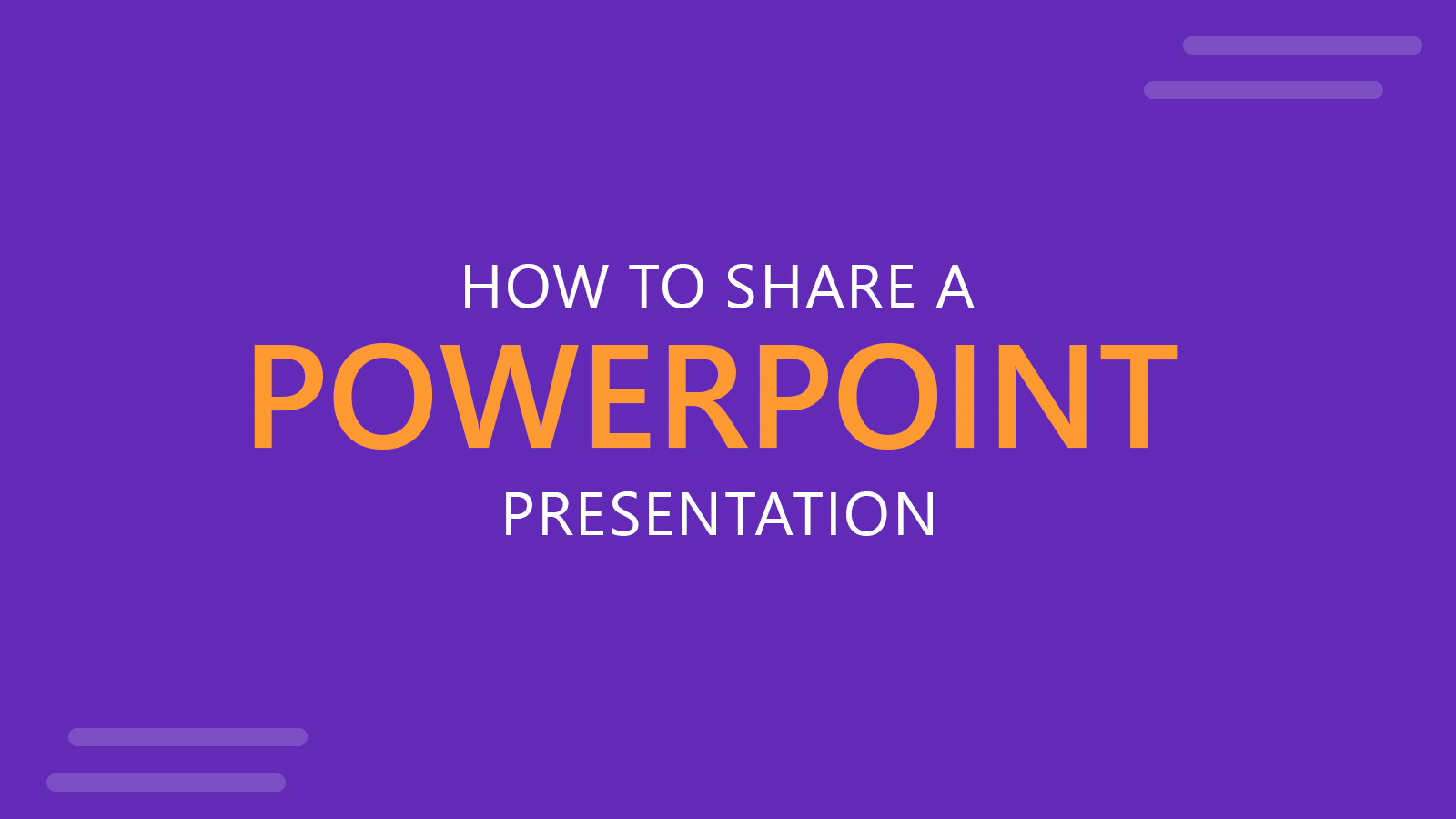 How to Share a PowerPoint