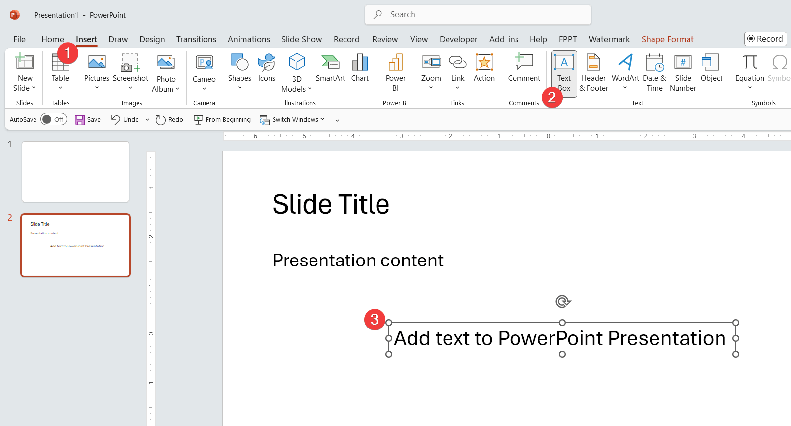 How to Insert Text in PowerPoint