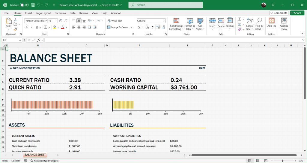 Free Personal Balance Sheet Template for Excel