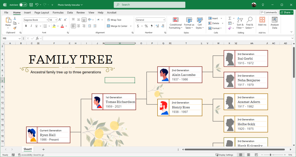 Free Family Tree Template for Excel