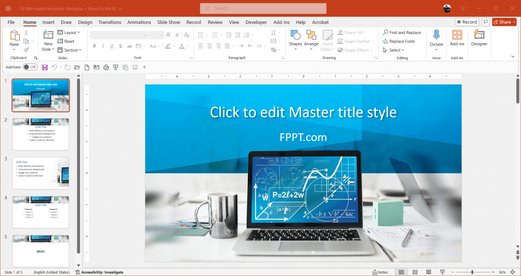 Free Math PowerPoint Template