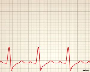 Cardiology Power Point Template with cardiac rythm