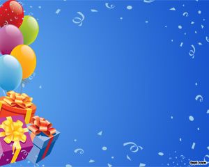 Free Blue Birthday PowerPoint Template