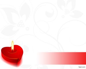 Free Candle of Love PowerPoint Template