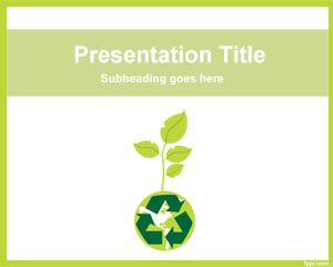 Sustainable development PPT template with green border