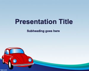 Free Old Car PowerPoint template design for presentations