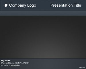 Free Simple Header PowerPoint Template with dark background