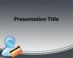 Free Mortgage PowerPoint template with avatar and credit card
