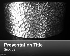 Free Silver PPT Background Slide Design with dark background color