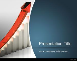 Free MBA PowerPoint template with an upswing image