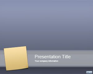 Free sticky note PowerPoint template with post it