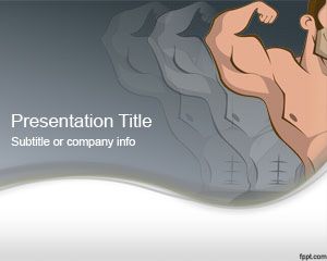Muscular PowerPoint Template for presentations on Muscular System