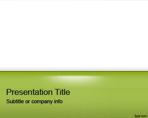 Example of green slide with gloss effect in a PowerPoint presentation design