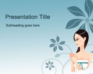 Free Slim Girl PowerPoint Template