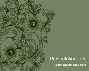 Free Vintage Swirls PowerPoint Template