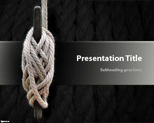 Knot PowerPoint Template with rope and black background