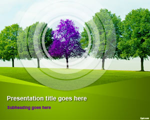 Free Tree Line PowerPoint Template