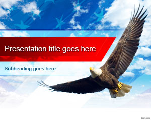 America PowerPoint Template Bald Eagle