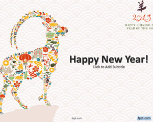 Chinese Goat New Year PowerPoint Template