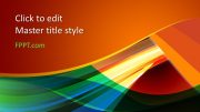 A new abstract PowerPoint theme with lightening mirror effects and curves for PPT presentation template