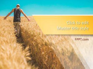 Free Farmer Man Working PowerPoint Template