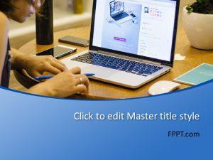 Free Web Designer Working in Computer PowerPoint Template