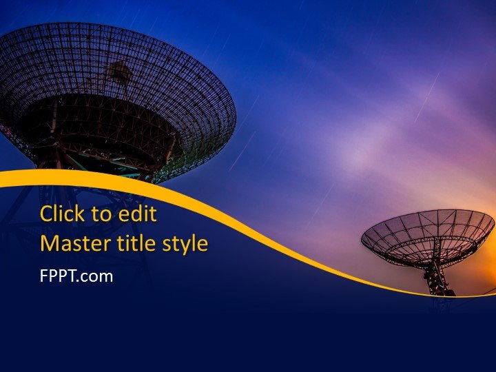 Free Satellite Communication Powerpoint Template Free Powerpoint
