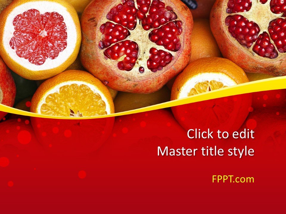 Free Pomegranate PowerPoint Template - Free PowerPoint Templates