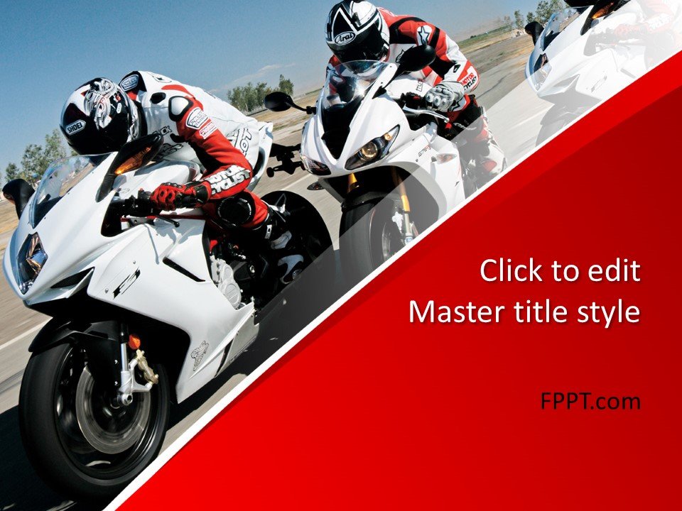 Free Motorcycle Racing PowerPoint Template - Free PowerPoint Templates
