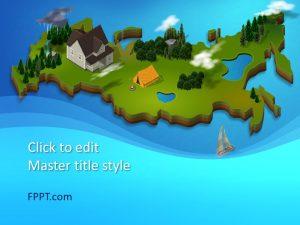 Free 3D Map PowerPoint Template