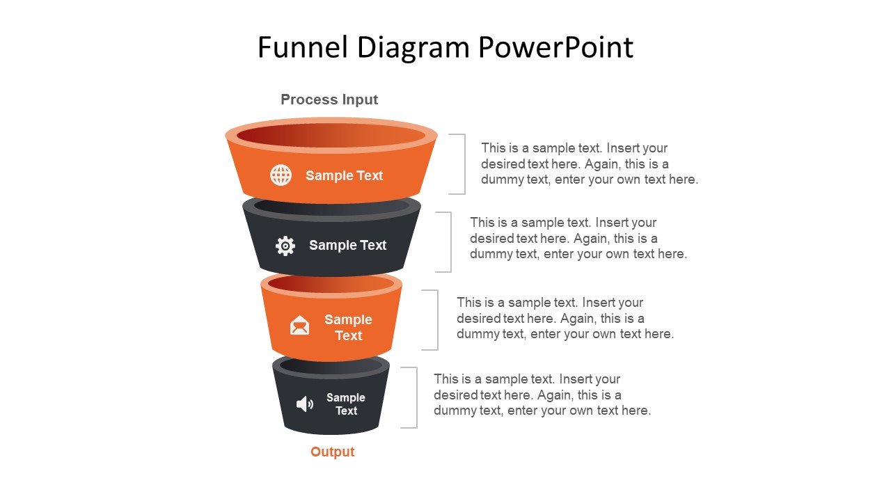 Free 4 Level Vertical Funnel PowerPoint Template & Slides