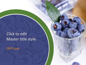 Free Nutrition Plan Blueberries PowerPoint Template